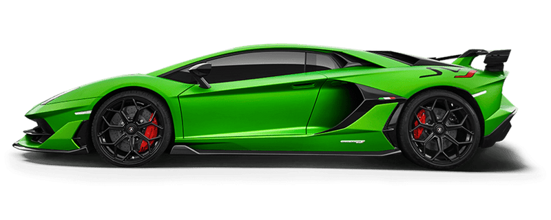 Aventador SVJ Coupè, matte green, side view. | Lamborghini models